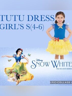 ✨Disney Princess✨Snow White✨Girl’s Cosplay Tutu Dress Small 4-6✨